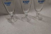 3 x Harp vintage stemmed glasses ,good condition,,50 euros posted ,,or if buyer collects I knock of 10 euros, sold as is ,,harp symbols abit faded ,see pictures for condition, sold as seen.