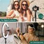 12" Ring Light with Tripod Stand, 63" Extendable, 3 Light Modes & 10 Brightness Levels, LED Selfie Light with Remote Control for TikTok, YouTube, Live Streaming, Photography Image 6
