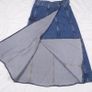 Zara Mid Blue Denim Utility Cargo Pocket Belted D-Ring Midi Skirt Size S Image 6