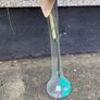 Tall glass vase containing artificial flower arrangement Image 3