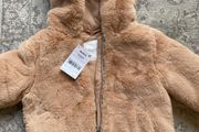 Next baby girls fur coat with hood and lovely  fur  ear detail