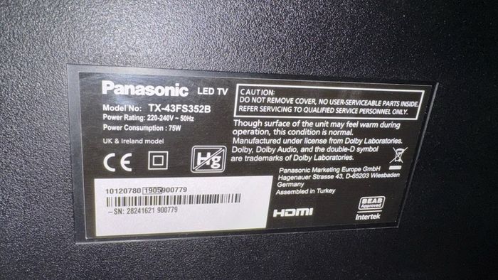 TV Panasonic 43" with SMART