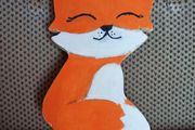 Wooden fox  hand made &amp; hand painted