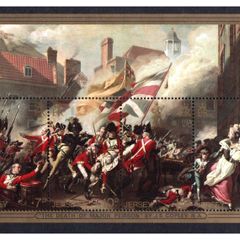 1981 Jersey Bicentenary of Battle of Jersey The Death of Major Pelsron by JS Copley Commemorative Stamps Miniature Sheet Mint Never Hinged (MNH)