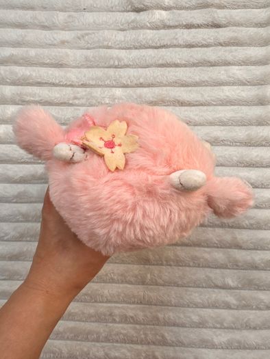 Miniso Pink Blossom Lamb Plush Yellow Flower Sheep approx. 27 cm. Used Please see photos
