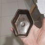 Vintage Kilkenny design workshop (kdw) ,Hexagonal studio pottery dish,Louis Le Brocquy Logo Image 3