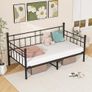 Metal Single Daybed Frame 3ft Sofa Bed Frame,Black Image 6
