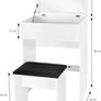 Dressing Table with Stool, Dressing Table with Mirror, 60 x 40 x 122 cm, White, Modern, Cosmetic Table, Dressing Table, Vanity Table, Folding Mirror, Dressing Table Set Image 3