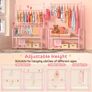 Kids Clothing Rail with 2-Layer Storage Shelf and 2 Adjustable Hanging Rods,Dress Up Rail for Hanging Clothes,Dress up Storage for Baby Toddle Kids(Classic, Pink) Image 3