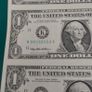Usa 4X Sheet of  1 Dollar  1993 Series A   In Uncirculated Condition Image 3
