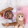 Twin Reborn Monkey Dolls Set of 2 Image 2