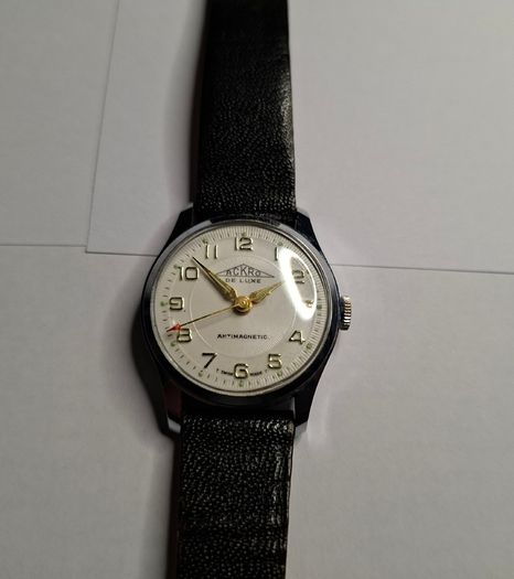 Vintage Swiss Watch Ackro De Luxe