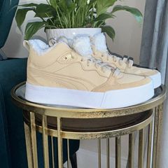 Ladies Beige & White Puma Trainers