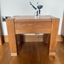 2 x Solid wood beside table Image 3
