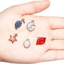 100Pcs Wholesale Bulk Lots Jewelry Making Charms Assorted Gold Plated Enamel Pendants for DIY Necklace Bracelet Earring Craft Supplies Image 4