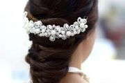 New Elegant Pearl Crystal Flower Wedding Headpieces, Bridal Hair Vine Accessories