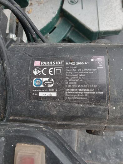 Parkside MPKZ 2000 A1 sliding compound miter saw