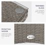 Garden Outdoor Rattan Furniture Bistro Set 3 PCs Patio Weave Companion Chair Table Set Conservatory, Light Grey (FREE SHIPPING) Image 6