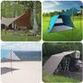 Tarp Poles telescopic set of 2, Aluminum pole for tarp, tent, awning, camping, adjustable from 40cm-240cm Image 2