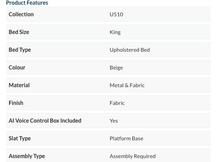 U510 Motion Bed- 1 year old