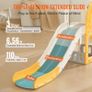 Indoor Outdoor kids Toddler garden slide  Toddler Slide, Kid Slide for Toddlers Age 1-12 w/ Climbable Ladders & Basketball Hoop & Storage Space, Indoor Outdoor Slide Playset for Kids Within 50kg, Toddler Playground w/ Raised Handrail Image 4