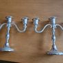 Silver  colour 3 arm candlestickholders Image 2