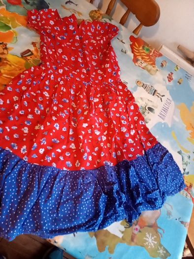 pumpkin patch red and blue dress