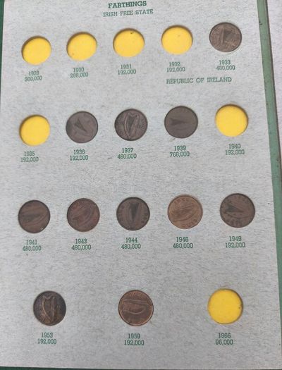 Irish Coin Library Farthing Halfpenny Penny