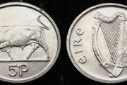 [#2092] - Ireland 1994 | Irish 5 Pence | Bull | KM.28 | UNC