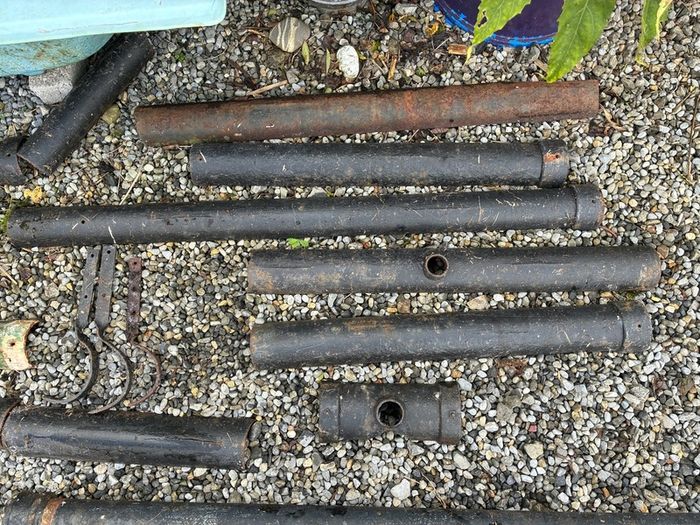 Cast iron gutters and pipes