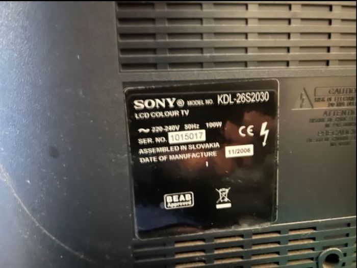 sony bravia mark on screen