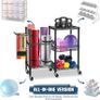 3-Tier Heavy Duty Carbon Steel Gym Storage Rack with Lockable Wheels  Hooks  Fitness Organizer for Dumbbells, Yoga Mats, Kettlebells  Resistance Bands 120KG Load for Home Gym Image 3