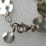 D&F 925 Sterling Silver Hammered Disc Bracelet Image 5