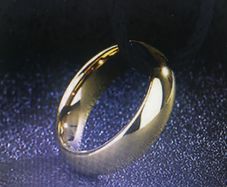 Gold Filled Titanium Steel Wedding Rings