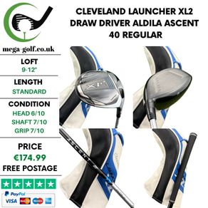Cleveland Launcher XL2 Draw Driver / 9-12 Degree / Aldila Ascent 40 Regular
