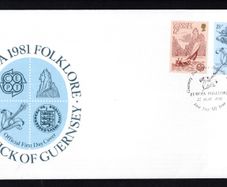 1981 Guernsey Europa Folklore Commemorative Stamps Addressed First Day Cover (FDC)