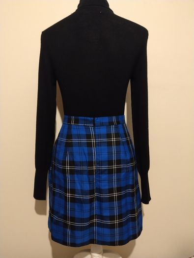Blue Check Skirt, New With Tags