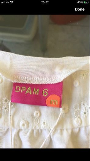 Girls BNWT top 6 mths