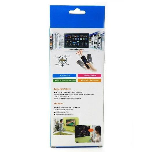 38322 2.4G Mini Wireless Fly Mouse Air Remote Qwerty Keyboard for Android Smart TV Box