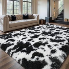 Living Room 200x300cm, Grey Area Rugs for Bedroom, Washable Anti Slip Extra Large Shaggy Soft Rug Fluffy Modern Floor Carpets Mat Beside Carpet for Kids Living Room