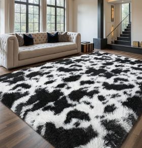 Living Room 200x300cm, Grey Area Rugs for Bedroom, Washable Anti Slip Extra Large Shaggy Soft Rug Fluffy Modern Floor Carpets Mat Beside Carpet for Kids Living Room