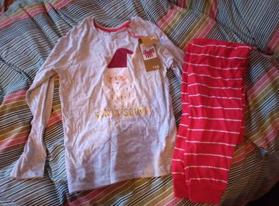 Santa Christmas pyjamas , 9/10 yrs