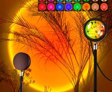 Sunset Lamp Led Lights for Bedroom Sunset Projection  16 Colors Night Light 360 Rotation Sun Lamp for Bedroom Decor and Aesthetic Room Decor Gifts for Women