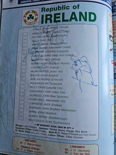 signed Ireland v Poland 1991