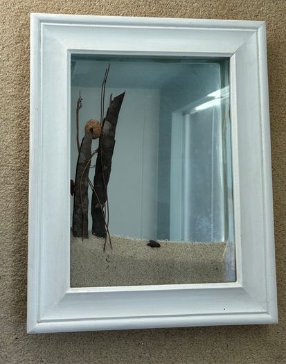 3D Beach Sand Art Wall Mirror 40cm x 50 cm