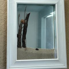 3D Beach Sand Art Wall Mirror 40cm x 50 cm