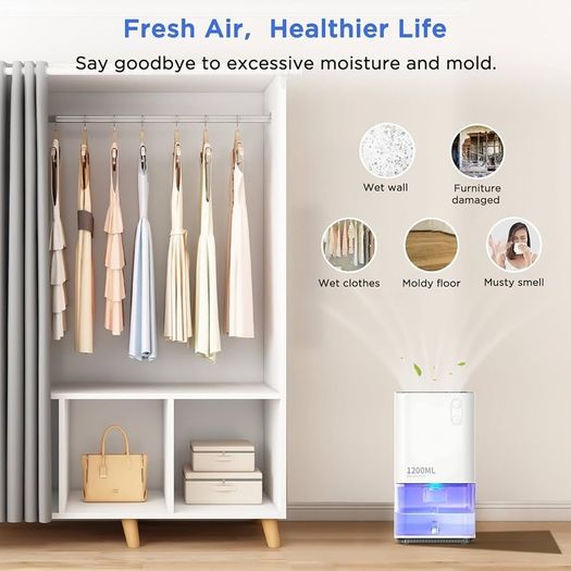 NEW SALE | Dehumidifiers for Home Damp, Heelay 1200ml Electric Dehumidifier
