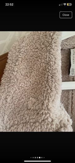 Zara Man Shearling Style Coat carmel sise M