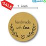 Handmade with love stickers - 1 inch - roll of 500 Image 3