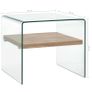 Coffee Table Clear 50x50x45 cm Tempered Glass Image 5